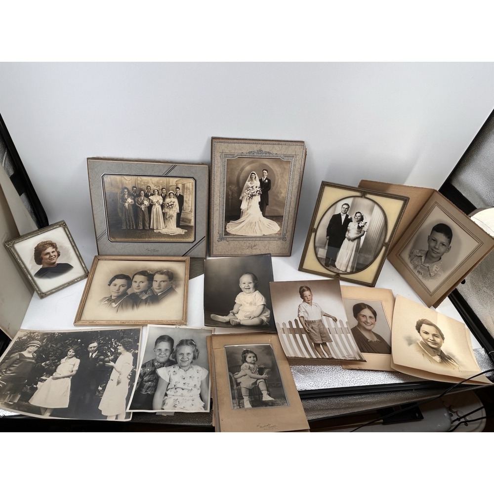 Black & White Portrait Photo Collection Lot Of Families From NJ